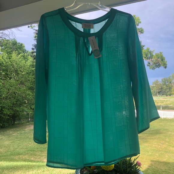 NWT Pretty keyhole blouse by Crescent StitchFix L - Picture 6 of 6